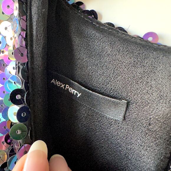 Alex Perry Iris Sequin Draped Mini Dress - Picture 5 of 5